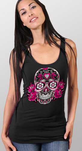 Sugar skull tank - sugar, top